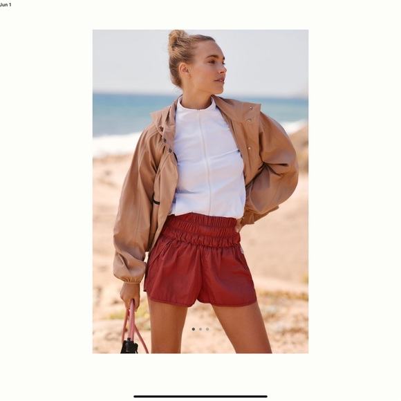 Free People Movement way home shorts wine color size medium - Picture 2 of 4